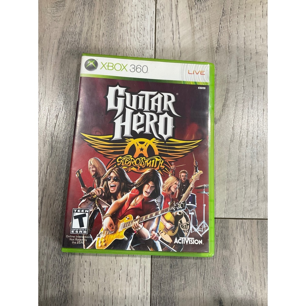 Guitar Hero Aerosmith Xbox 360 Video Game with Manual Activision 2008 NTSC